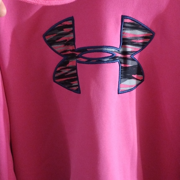 Under Armour XL GUC pink camo, front pocket, drawstring hoodie - Picture 2 of 11